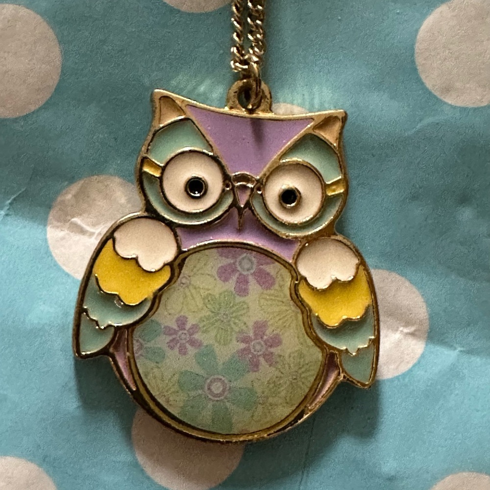 Colorful Owl Pendant Necklace